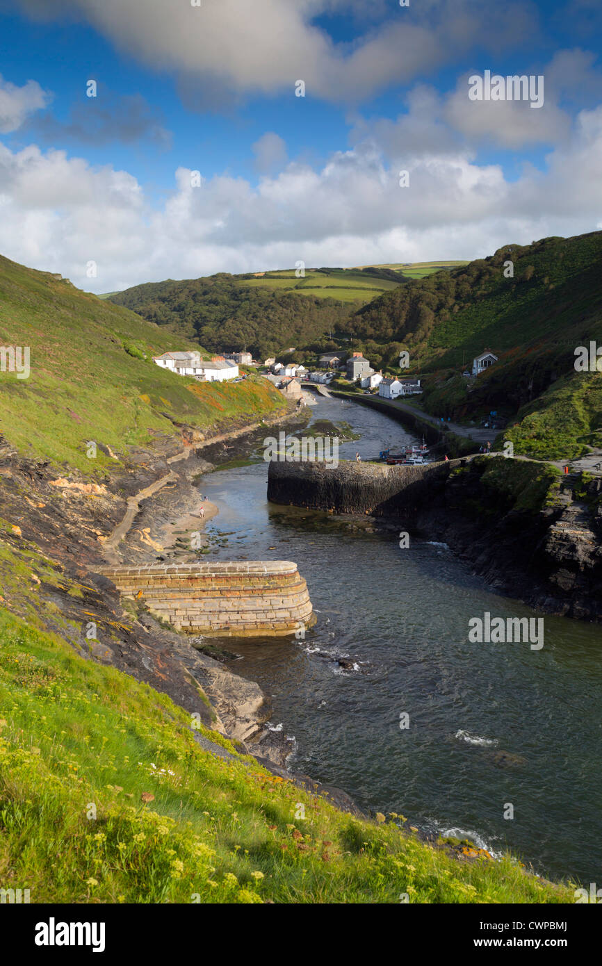 Boscastle; Hafen; Sommer; Cornwall; UK Stockfoto