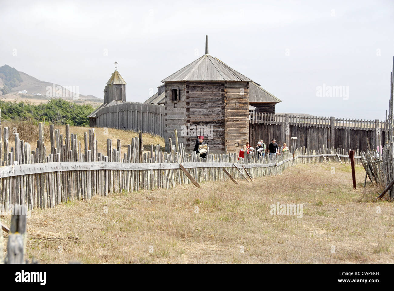 Russische orthodoxe Kirche Bicentennial Feier am Fort Ross State Historic Park in Kalifornien Stockfoto