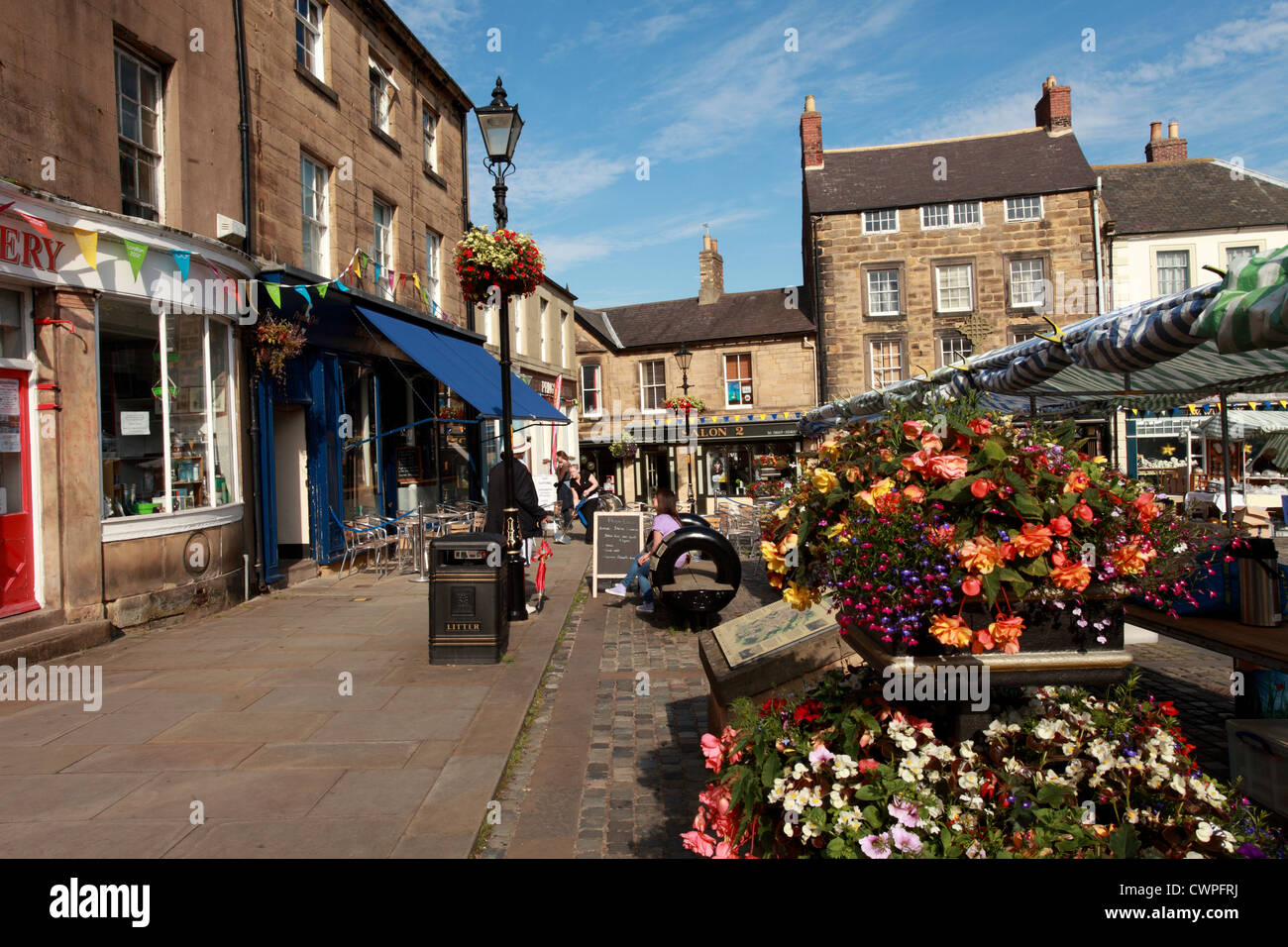 Marktplatz, Alnwick, Northumberland UK Stockfoto
