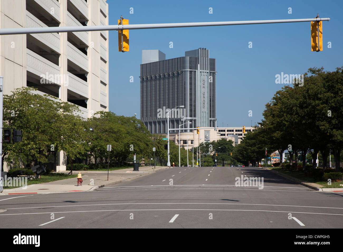 Detroit, Michigan - das MGM Grand Casino and Hotel. Stockfoto