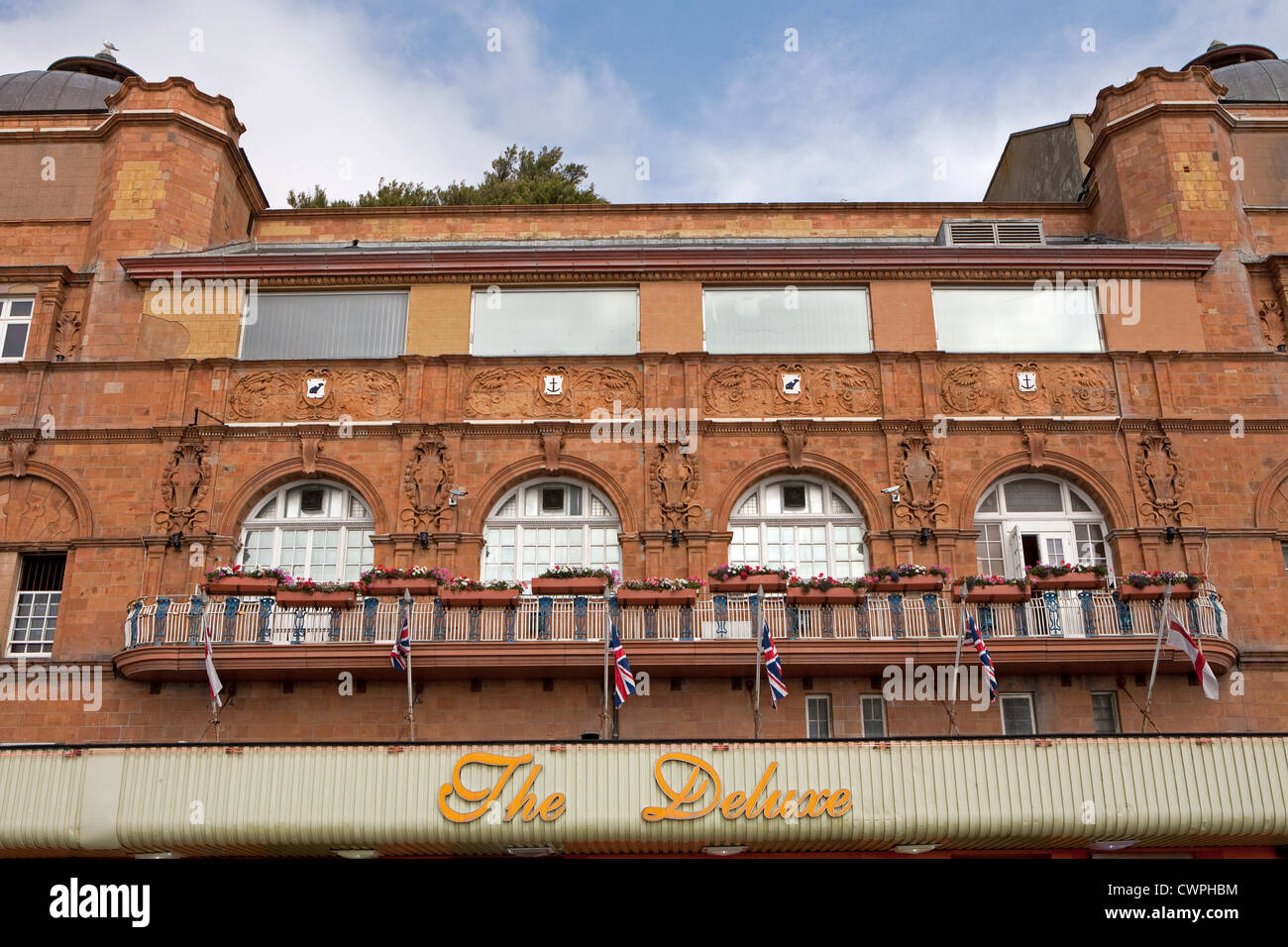 Georgische Wohnungen über die deluxe Spielhalle in Hastings Stockfoto