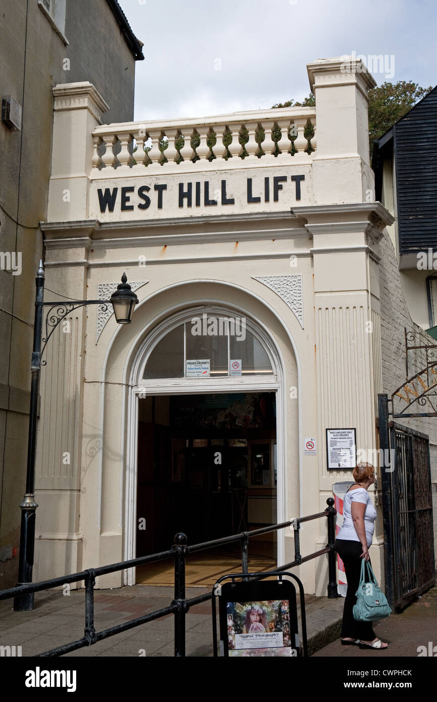 West Hill heben in Hastings die steilste Standseilbahn in Großbritannien Stockfoto