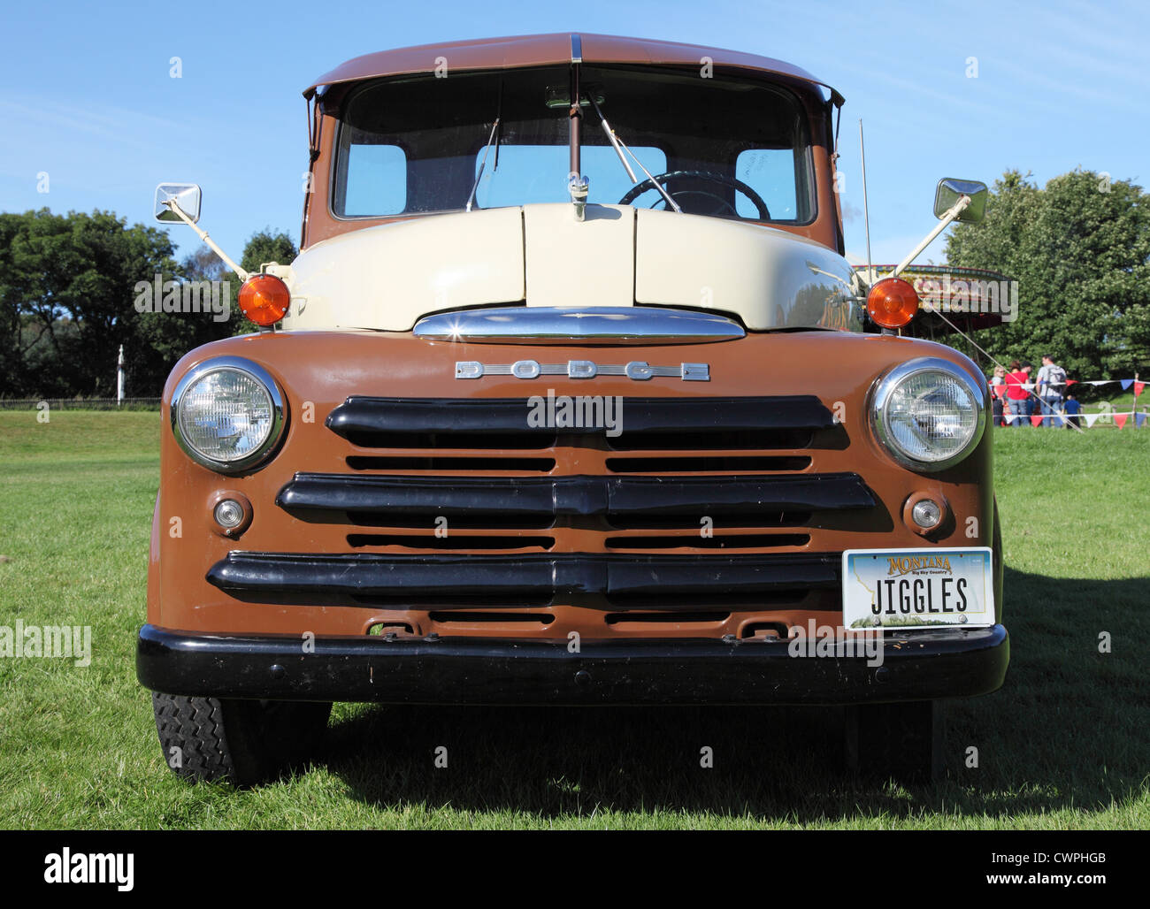 Vorderansicht klassischen Dodge Pickup-Truck Beamish Museum, Nord-Ost-England, UK Stockfoto