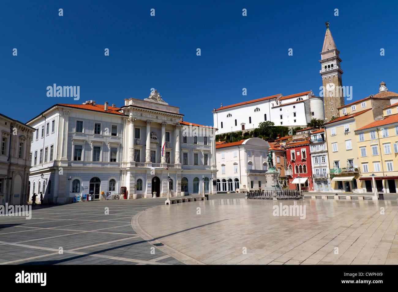 Tartini-Platz in Piran, Slowenien Stockfoto