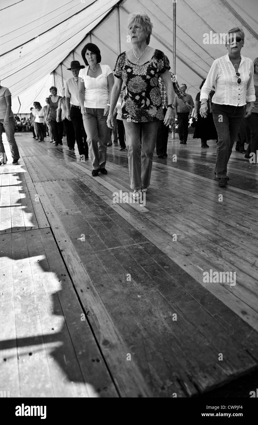 Line-Dance, Country und Western bei Wolsingham Show 2012 Stockfoto