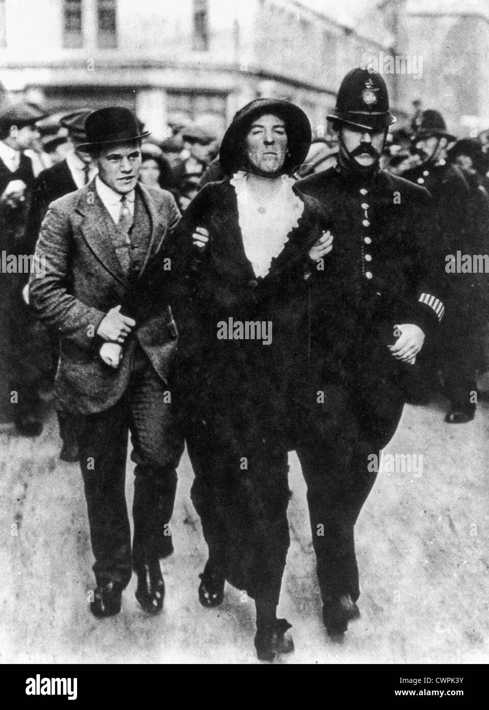 Suffragetten - London, England - Verhaftung von Suffragetten - Oktober 1913 Stockfoto