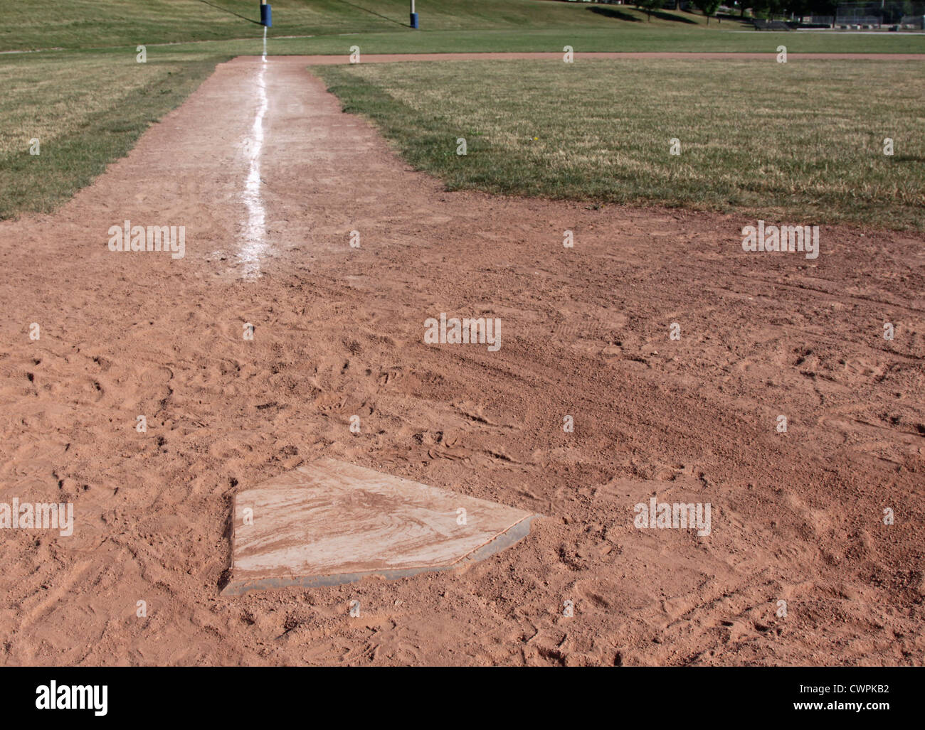 Home-Plate links Stockfoto