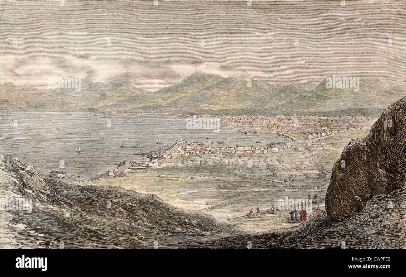 Blick auf Palermo vom Monte Pellegrino, Sizilien Stockfoto