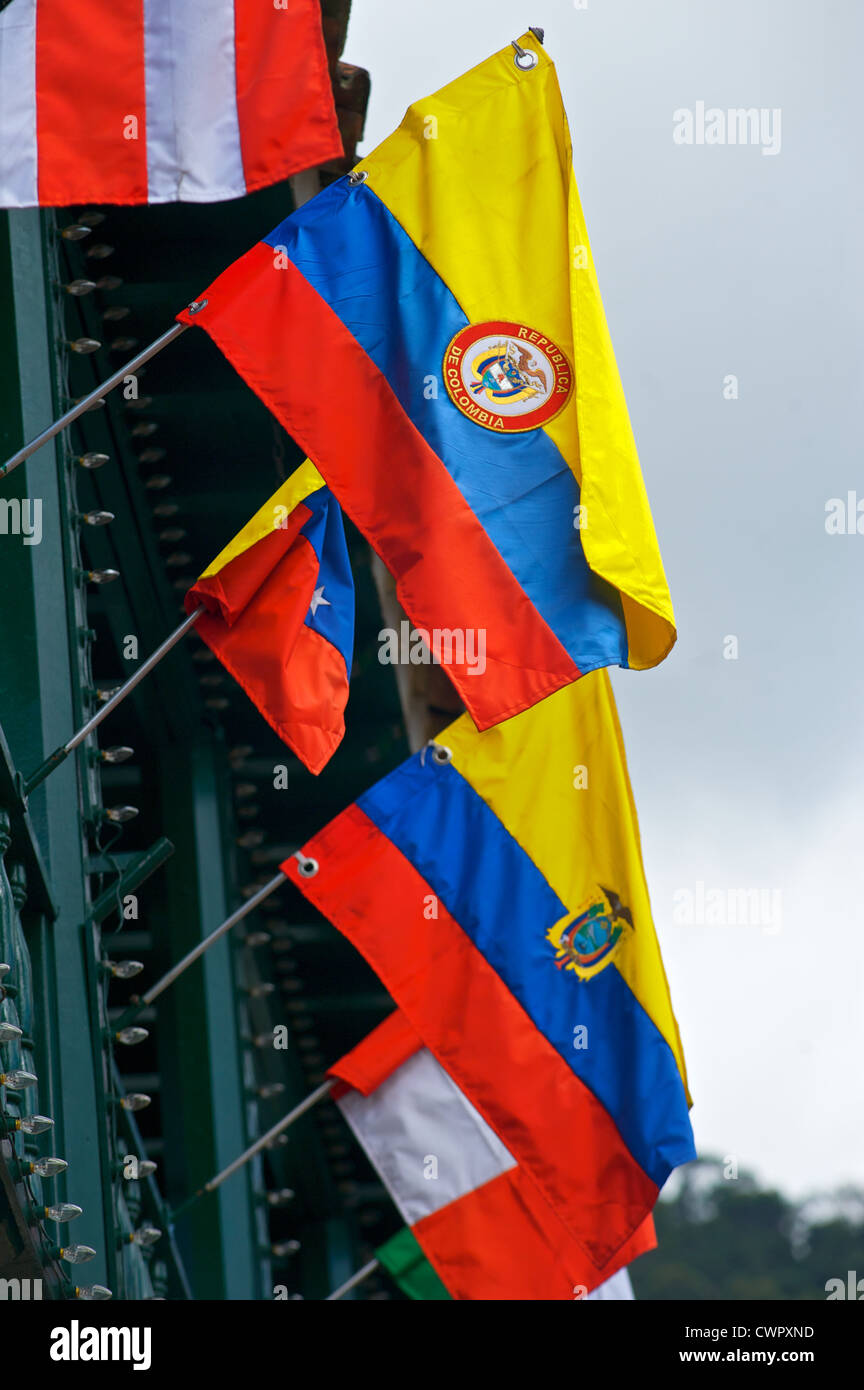 Kolumbianische Flagge, Südamerika Stockfoto