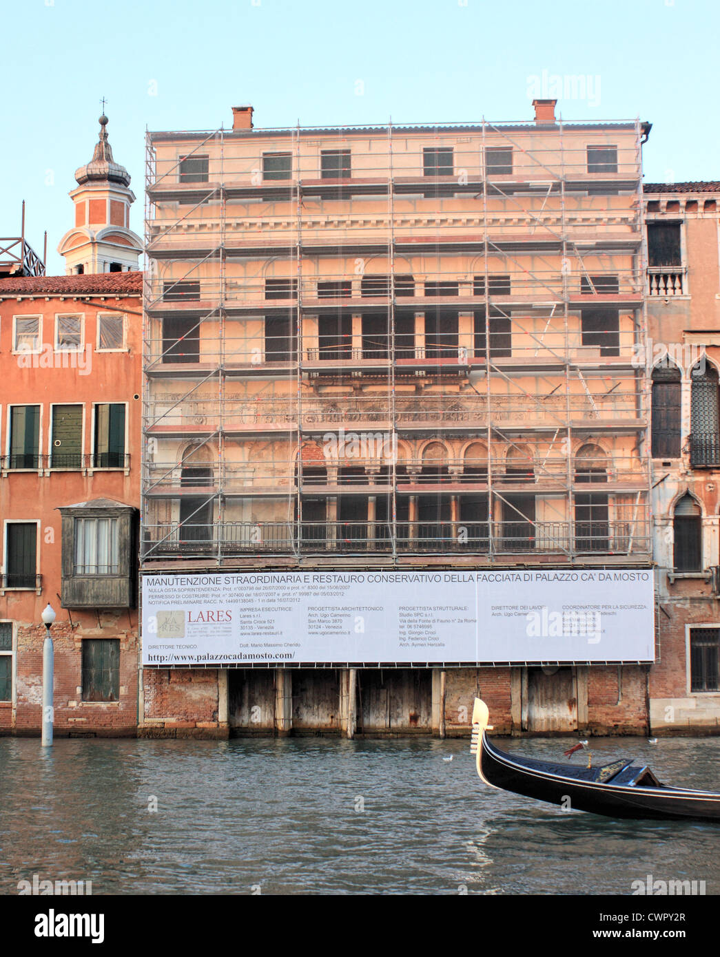 Ca' da Mosto Palast in Venedig, 13. Jahrhundert - im Umbau von Lares s.r.l. Stockfoto
