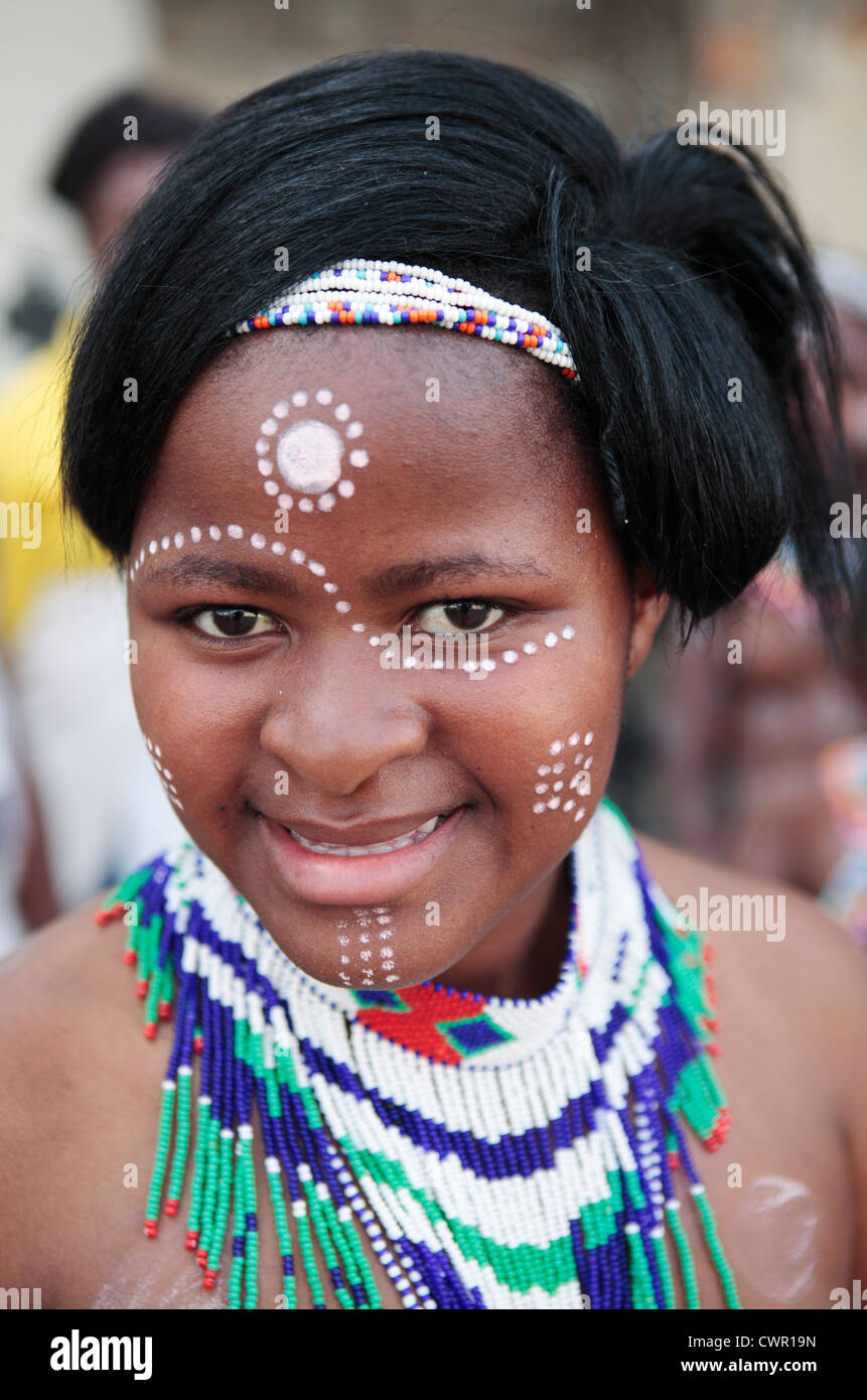 Porträt des Xhosa-Frau-Südafrika Stockfoto