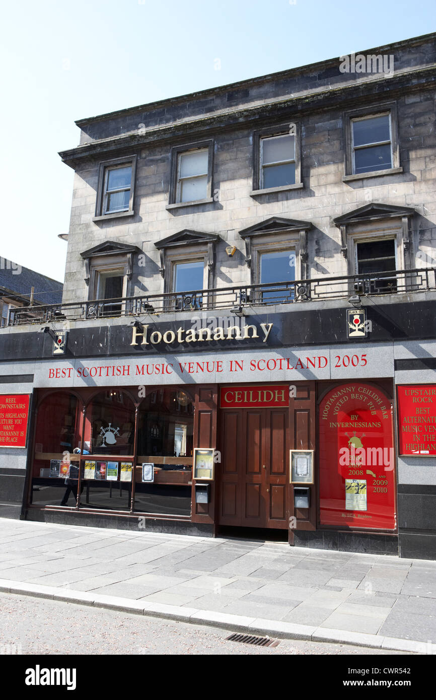 Hootenanny-Pub bar Musik Veranstaltungsort Inverness Highland Schottland, Vereinigtes Königreich Stockfoto