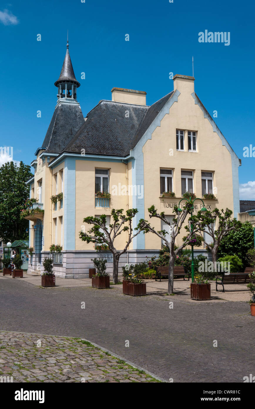 Hotel de Ville Malestroit Brittany France Stockfoto