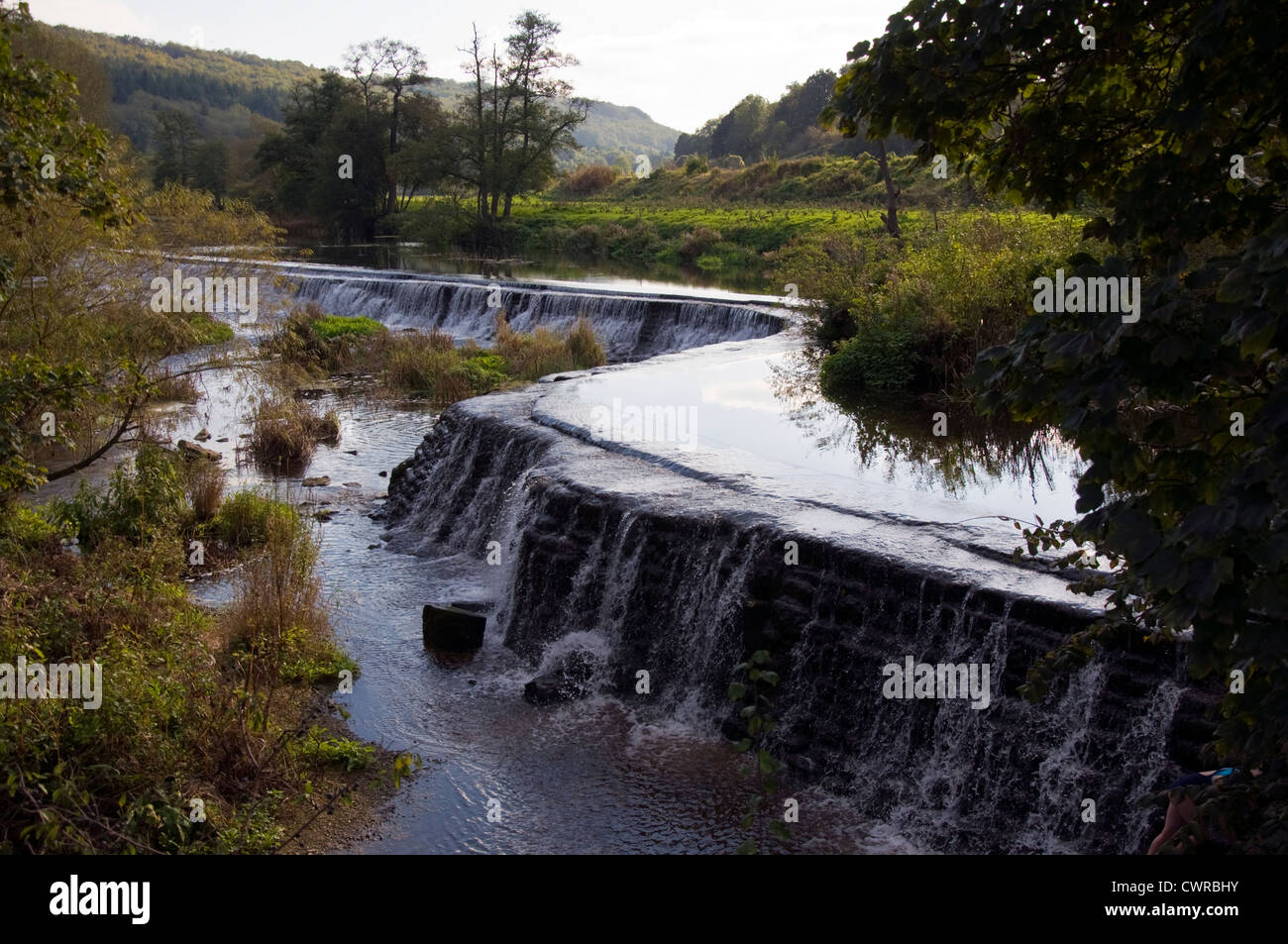 Warleigh Wehr am Fluss Avon Stockfoto