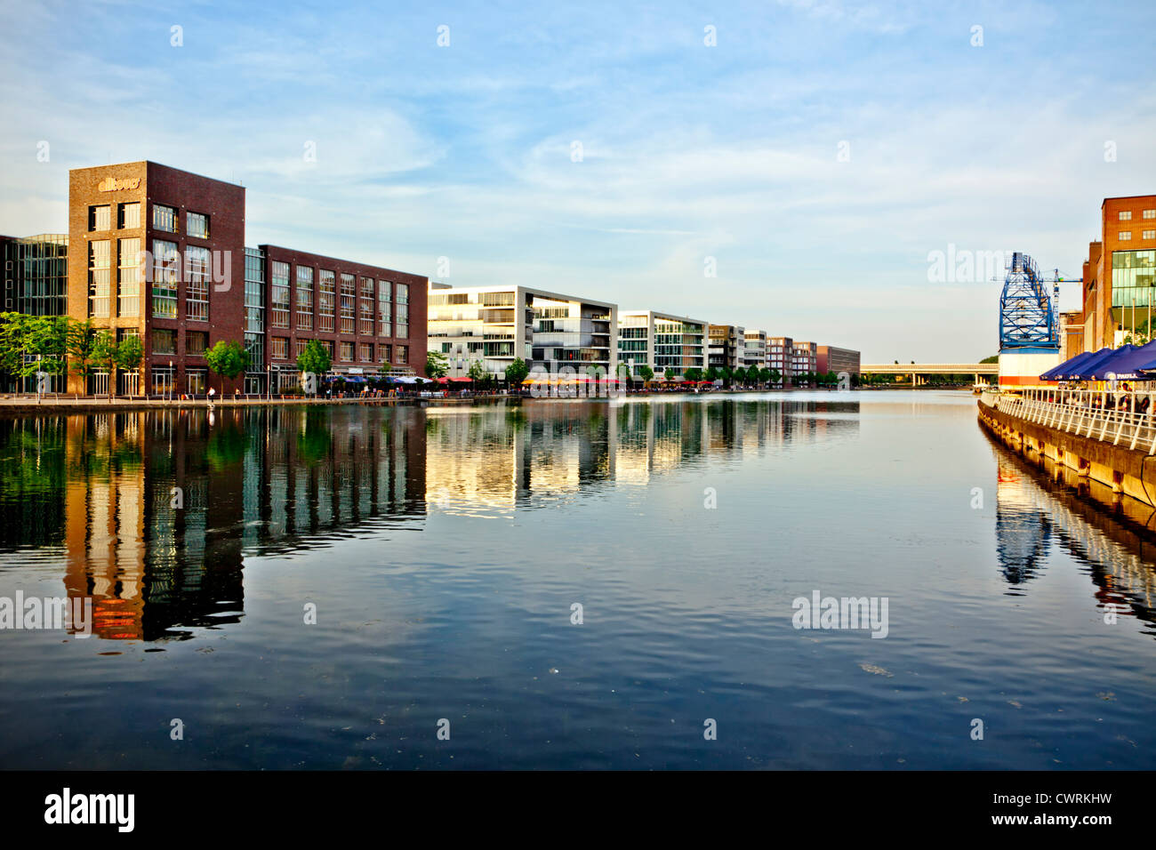 HDR-Bild der Innenhafen Duisburg Stockfoto