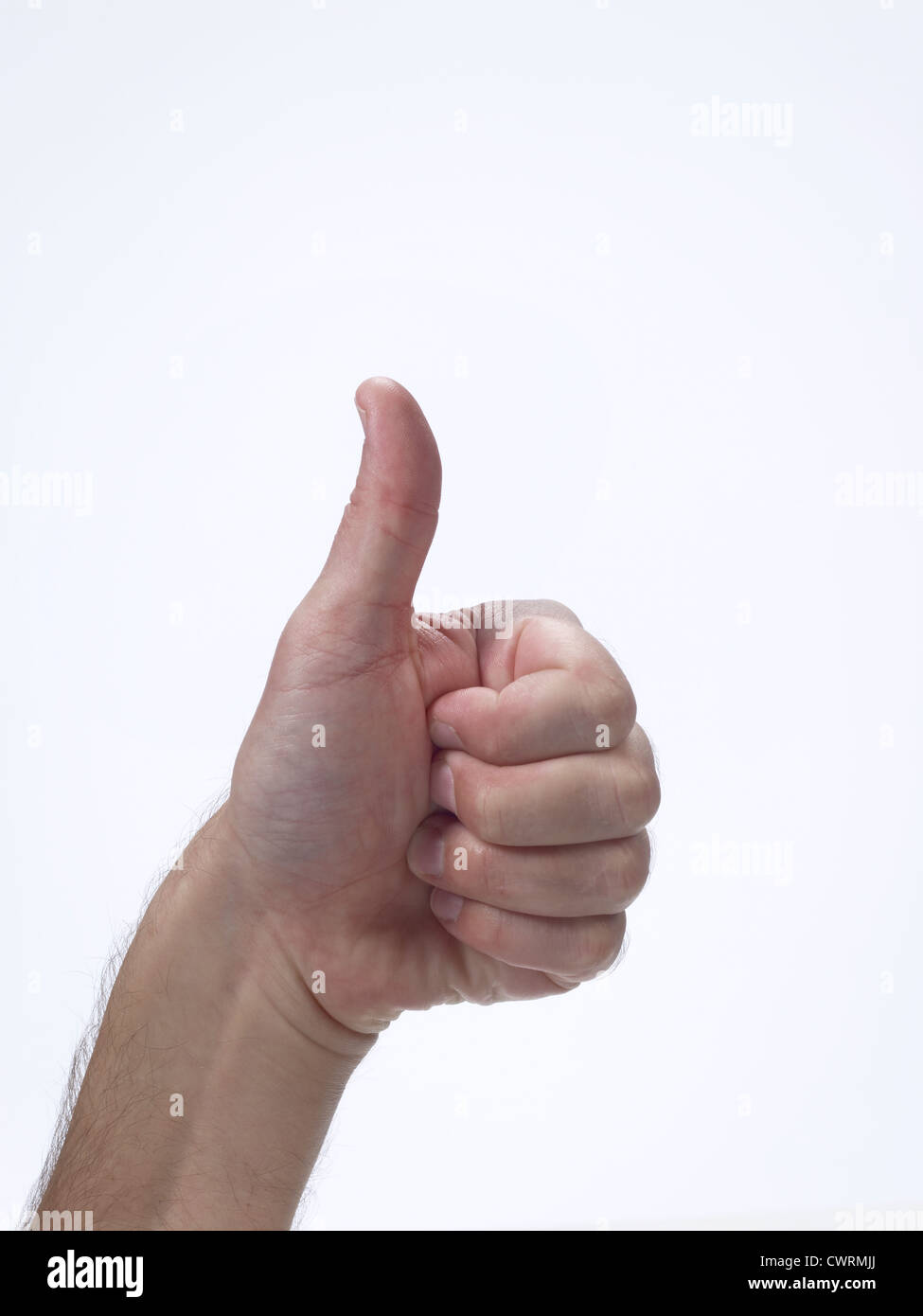 Thumbs Up Genehmigung Handbewegung Stockfoto