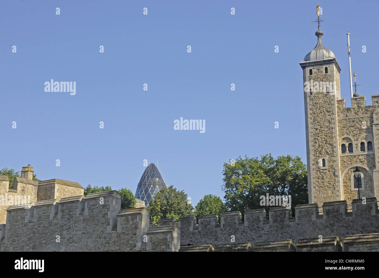 Die Gurke vom Tower of London London England Stockfoto