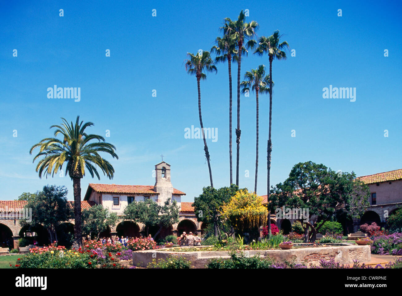 Mission San Juan Capistrano, Kalifornien, USA - Historic Landmark gegründet 1776 Stockfoto