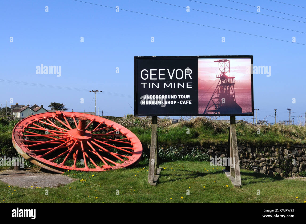 "Geevor" eine restaurierte Zinnmine, es ist jetzt eine touristische Attraktion in Pendeen in Cornwall, Großbritannien Stockfoto