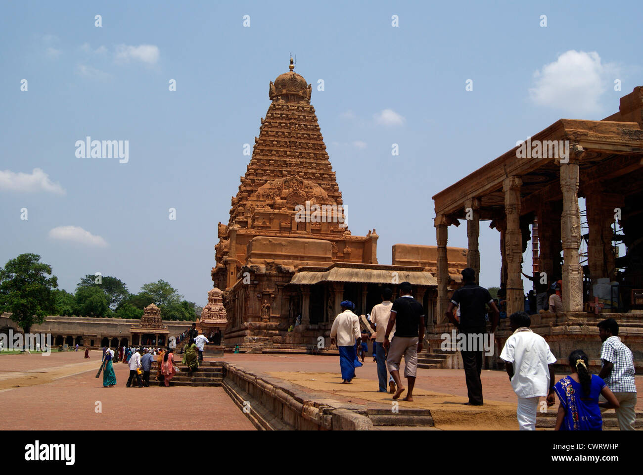 Thanjavur Brihadeeswarar Tempels Tanjore Tamil Nadu Indien Stockfoto