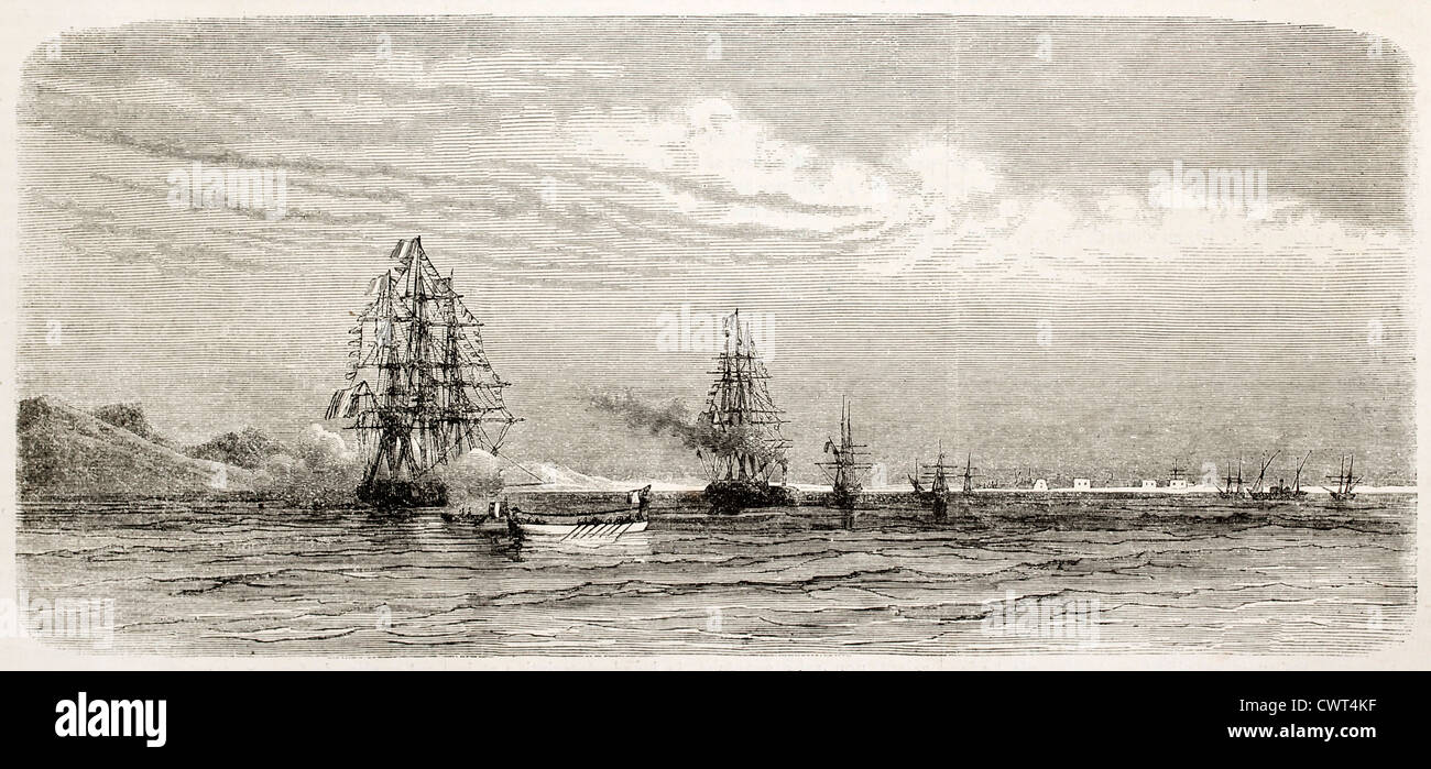 Napoleon-Prince Imperial an Bord von Cambodge Stockfoto