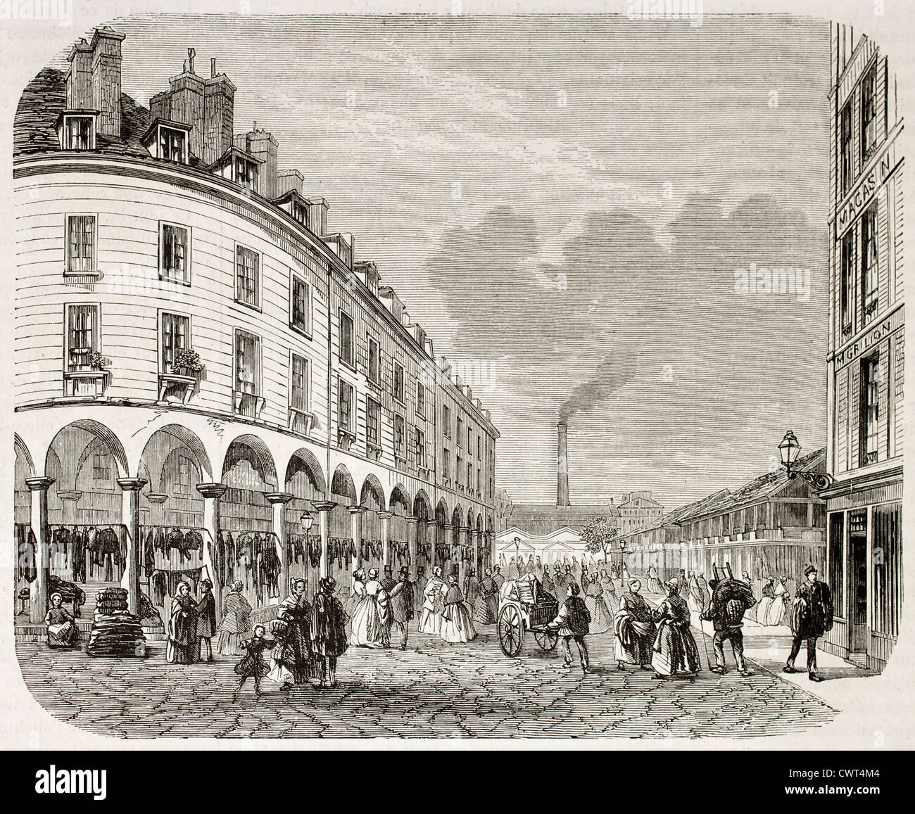 La Rotonde in der Carreau du Temple (Marktplatz), Paris Stockfoto