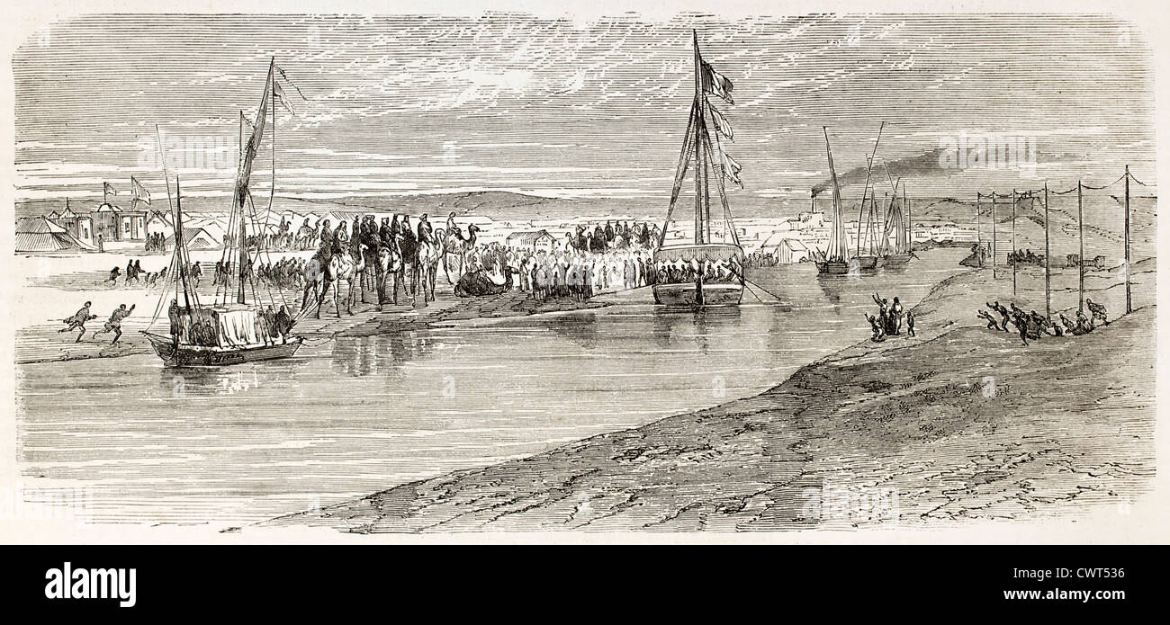 Napoleon-Prince Imperial Ankunft in Ismailia Stockfoto