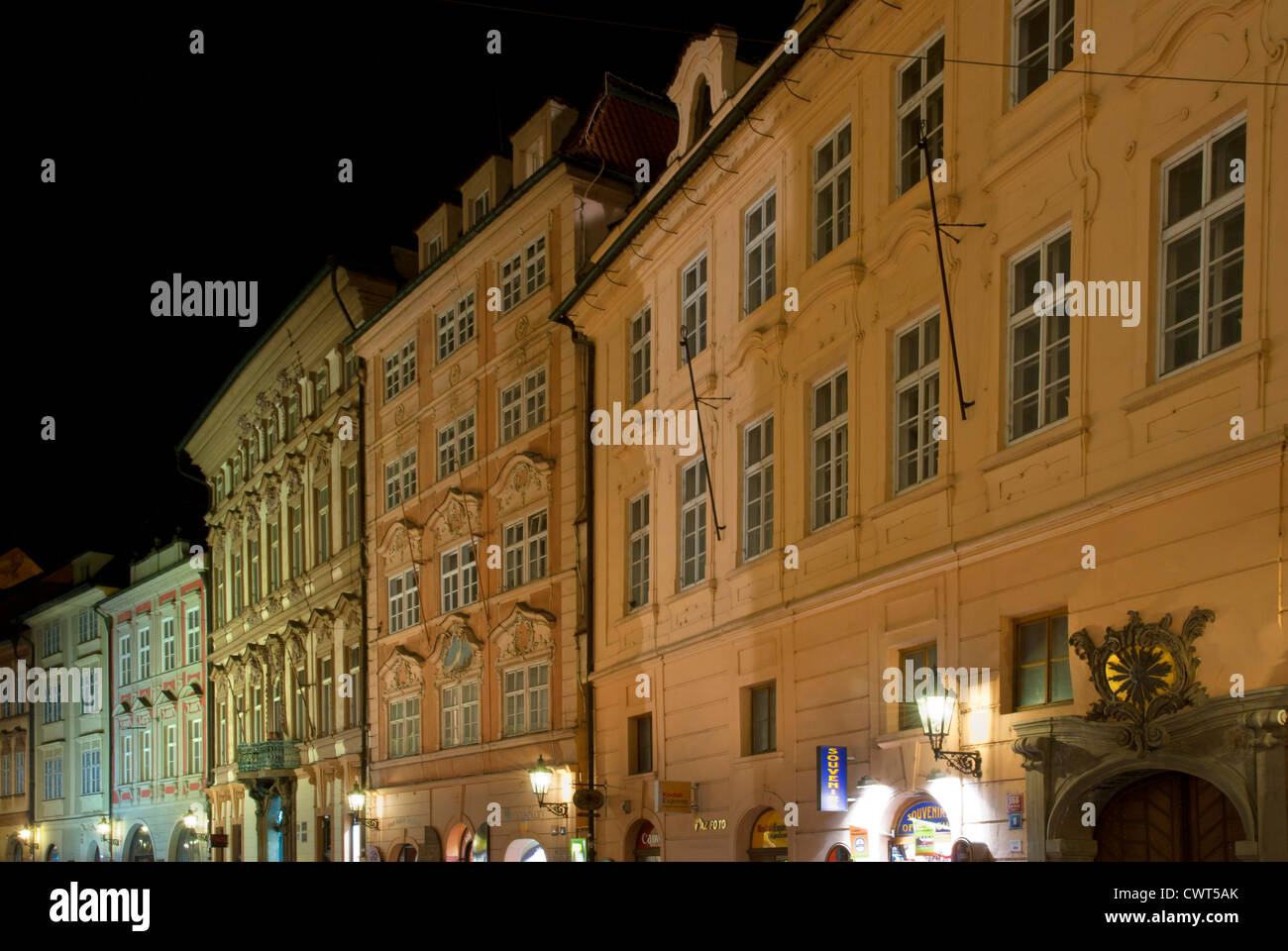 Prag - Celetna Straße Ansicht bei Nacht - Altstadt - Stare Mesto Stockfoto