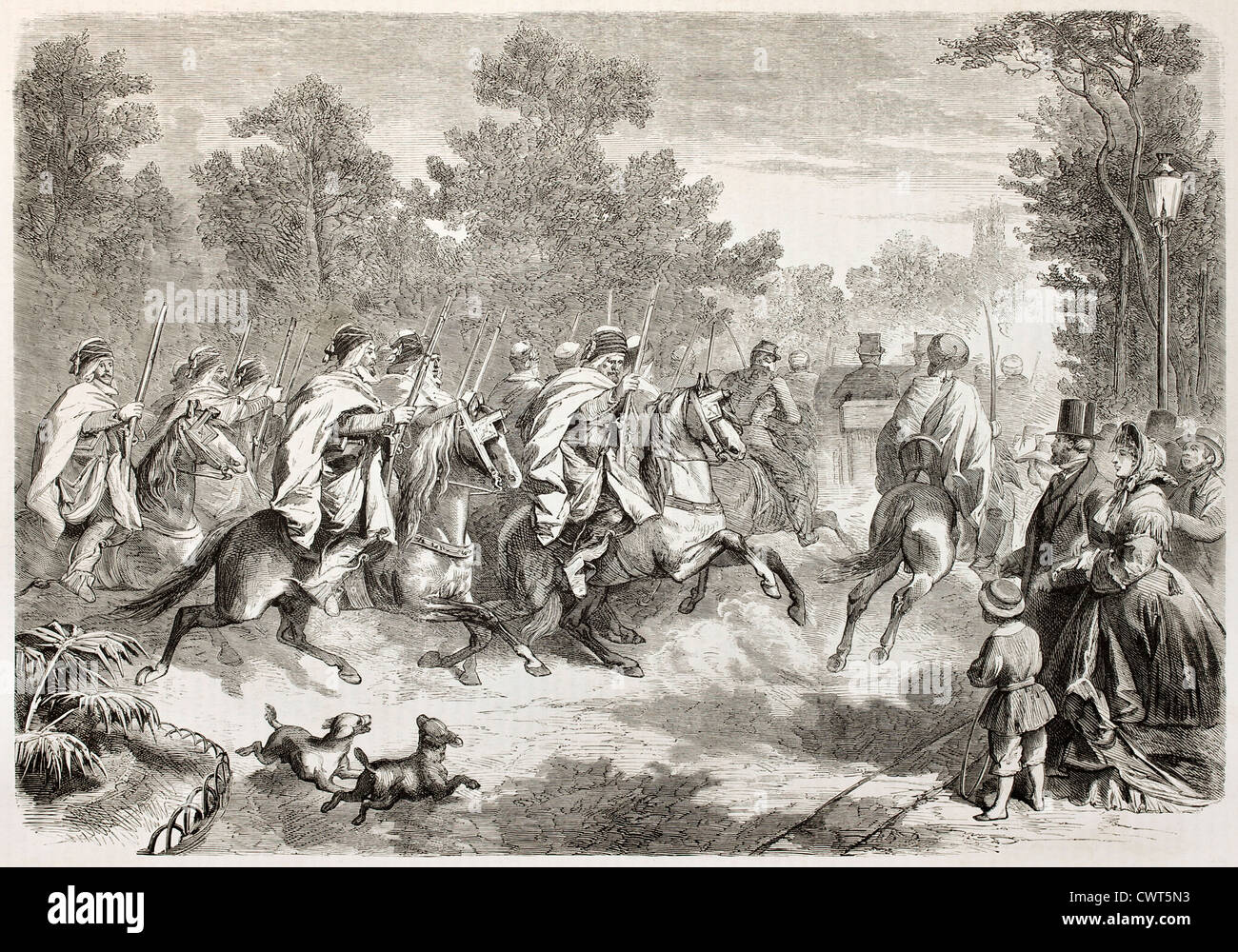 Spahis eskortieren Napoleon Prince Imperial Stockfoto