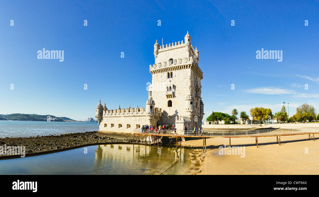 Turm von Belem (Torre de Belem), Lissabon, Portugal Stockfoto