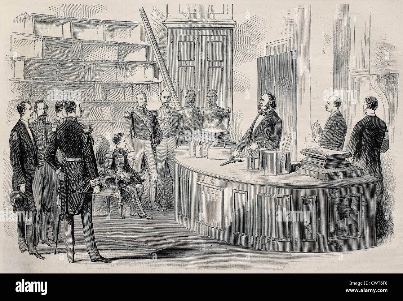 Prince Imperial besuchen Chemie-Labor Stockfoto