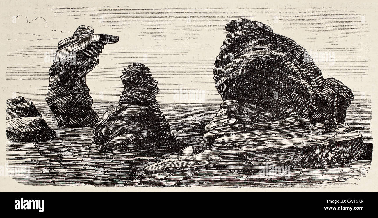 Granit-Formationen in Laramie plains Stockfoto