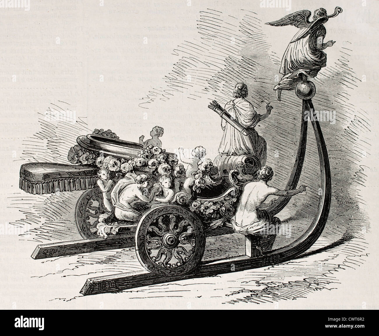 18. Jahrhundert-Schlitten Stockfoto