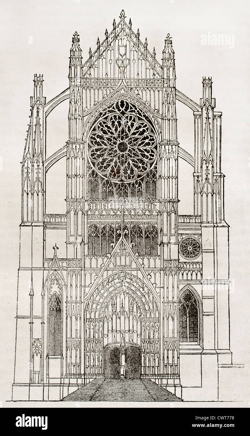 Beauvais Kathedrale, Seite Portal, Frankreich Stockfoto