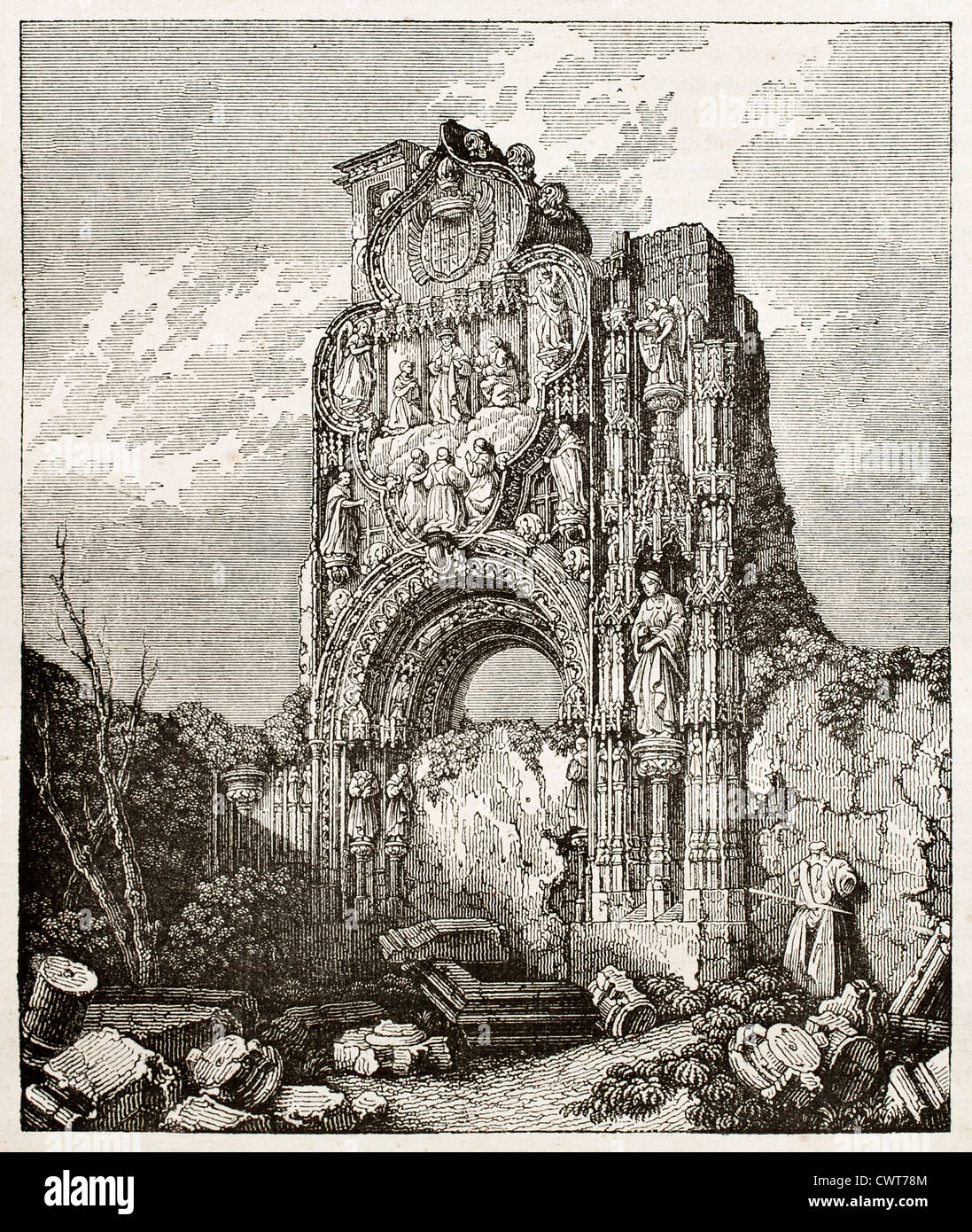Ruinen des Usrsuline Klosters in Burgos, Spanien Stockfoto