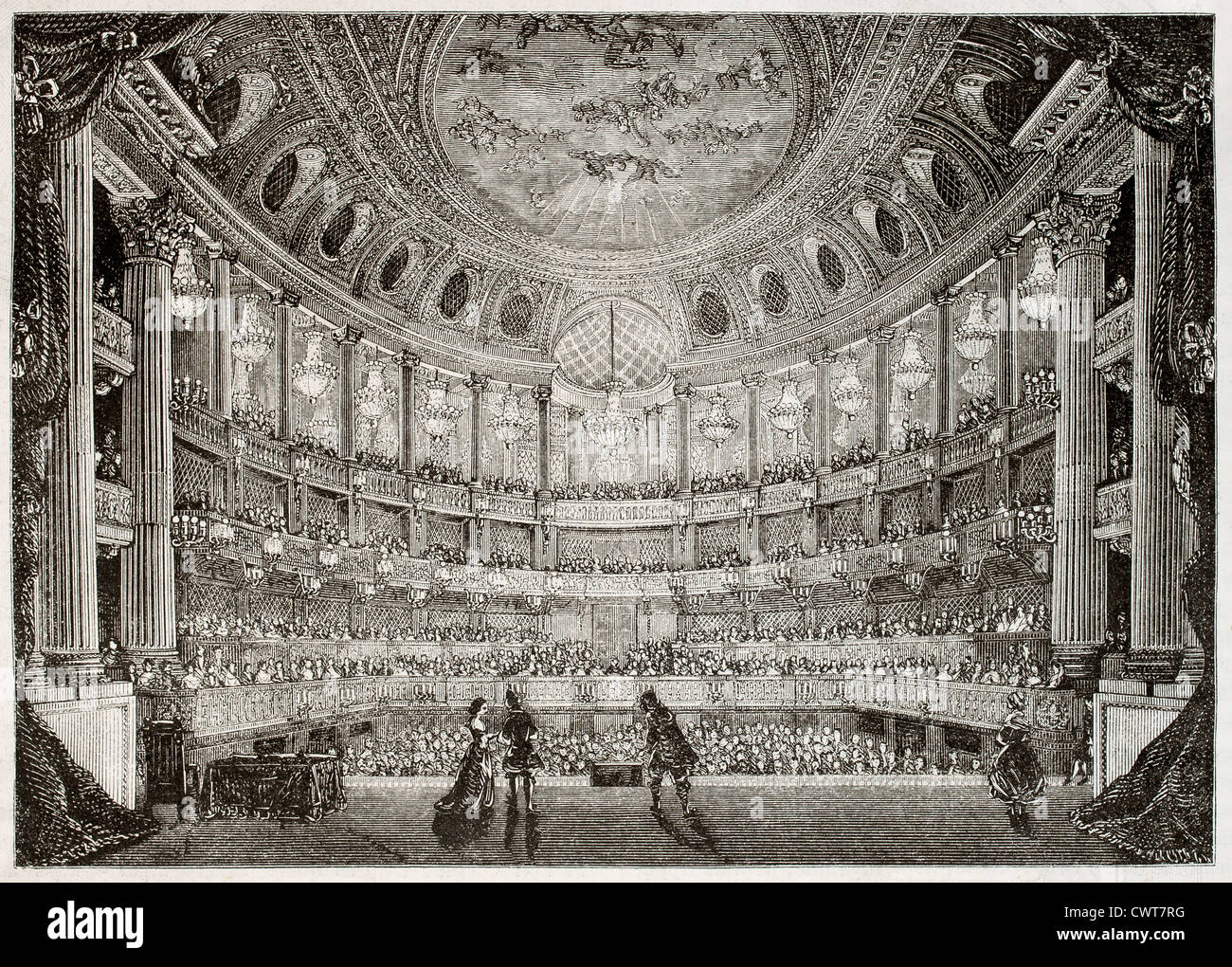 Royal Opera von Versailles Stockfoto