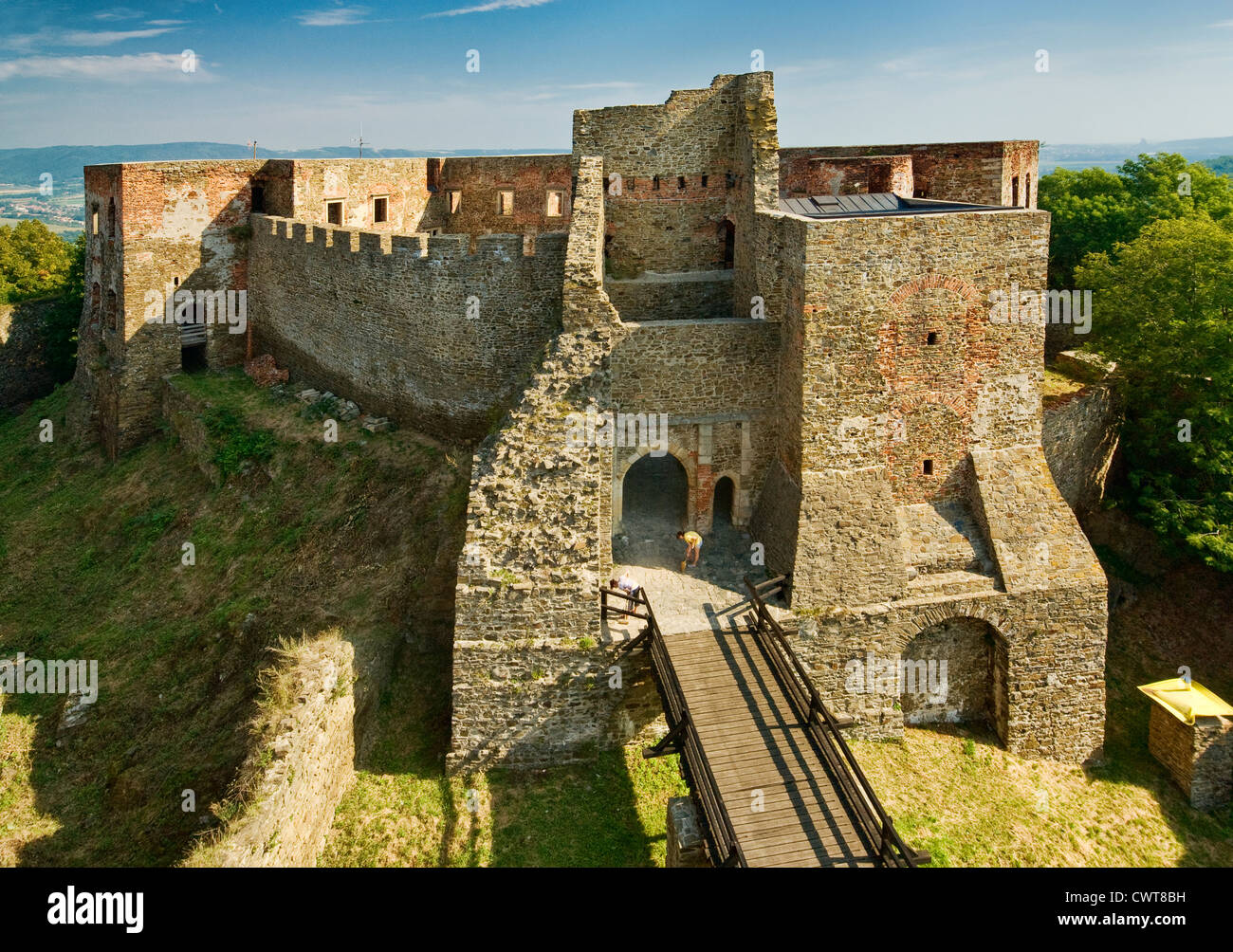 Innere Burg Helfstyn Schloss In Der Nahe Von Lipnik Nad Becvou Olomoucky Kraj Tschechien Stockfotografie Alamy