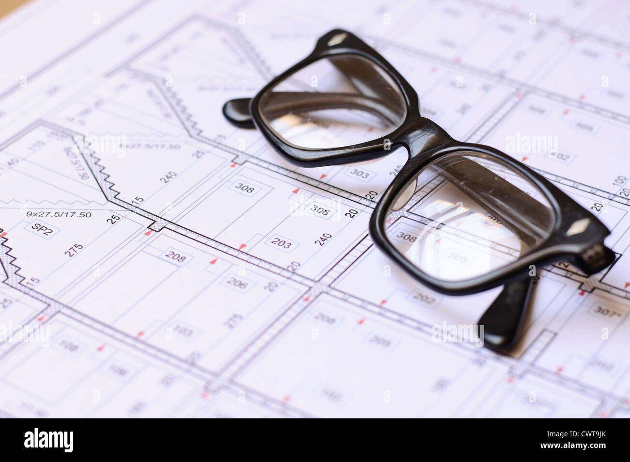 Blueprints Stockfoto