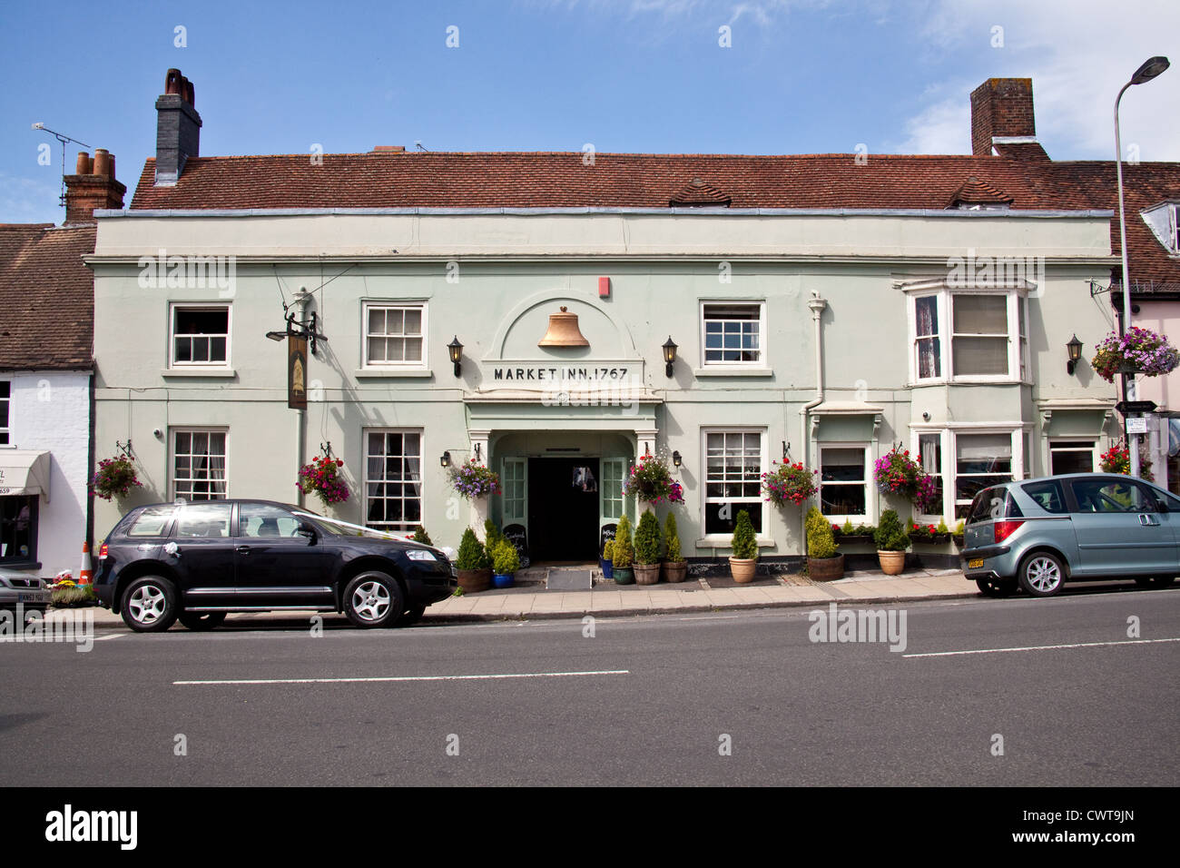 Glocke Hotel, Alresford, Hampshire, England, Vereinigtes Königreich. Stockfoto