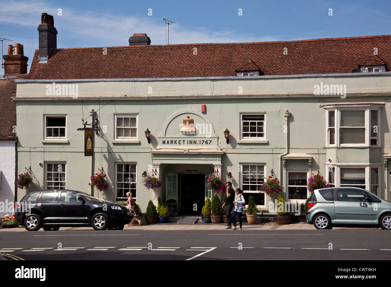 Glocke Hotel, Alresford, Hampshire, England, Vereinigtes Königreich. Stockfoto