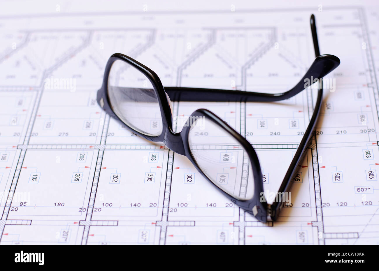 Blueprints Stockfoto