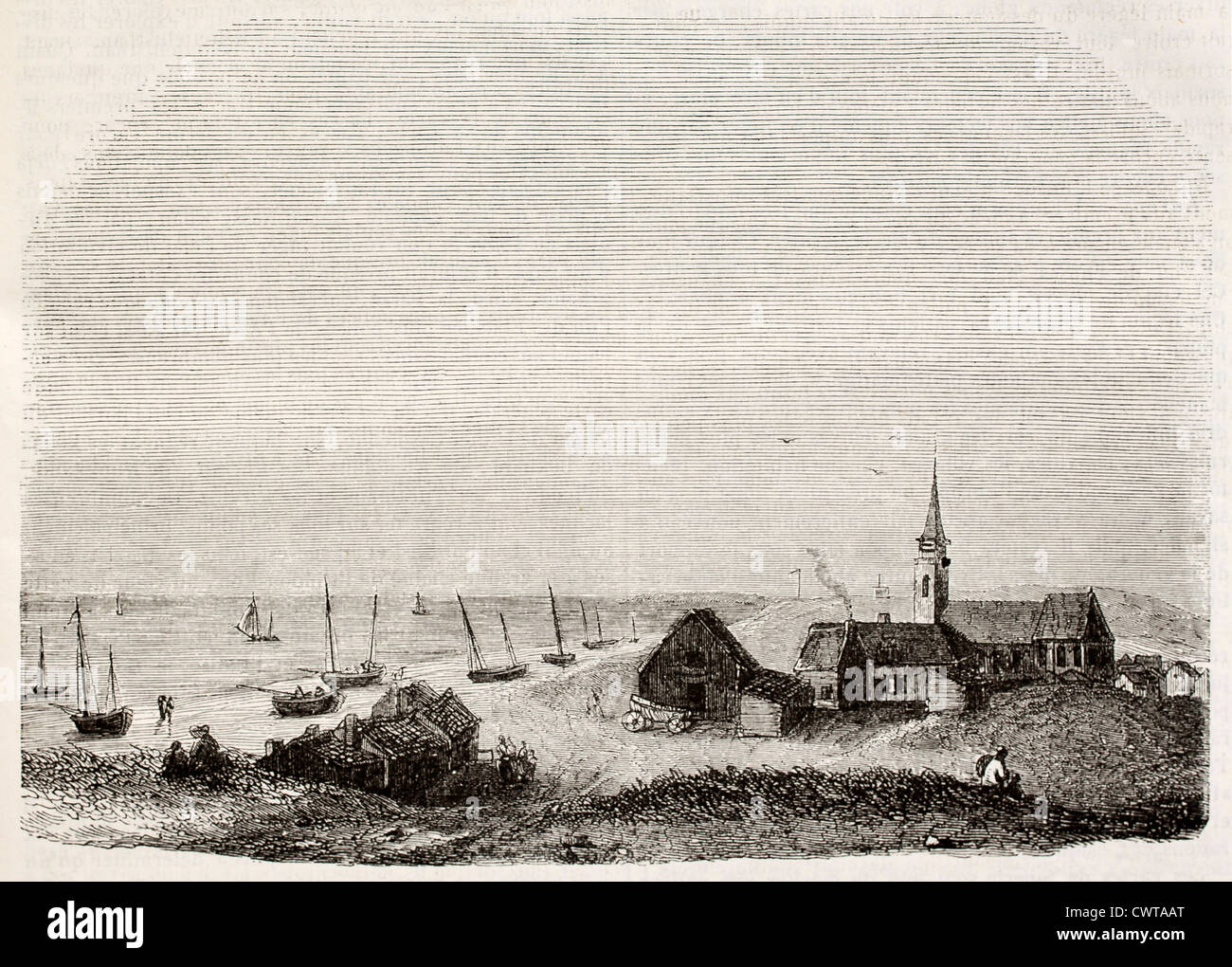 Alte Ansicht Scheveningen, Niederlande Stockfoto