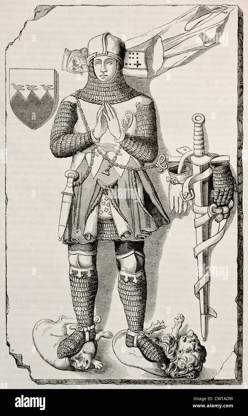 Ritter Berthold de Waldner Grabstein Stockfoto