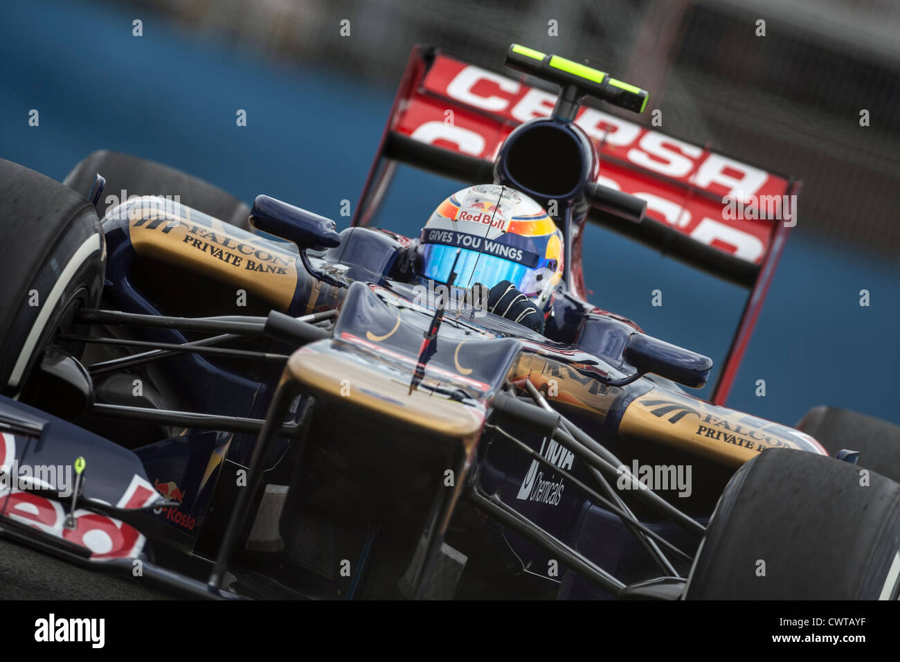 VALENCIA, Spanien - 22 Juni: Jean-Eric Vergne in der Formel 1 Grand Prix von Europa, Valencia Street Circuit. Spanien am 22. Juni 20 Stockfoto