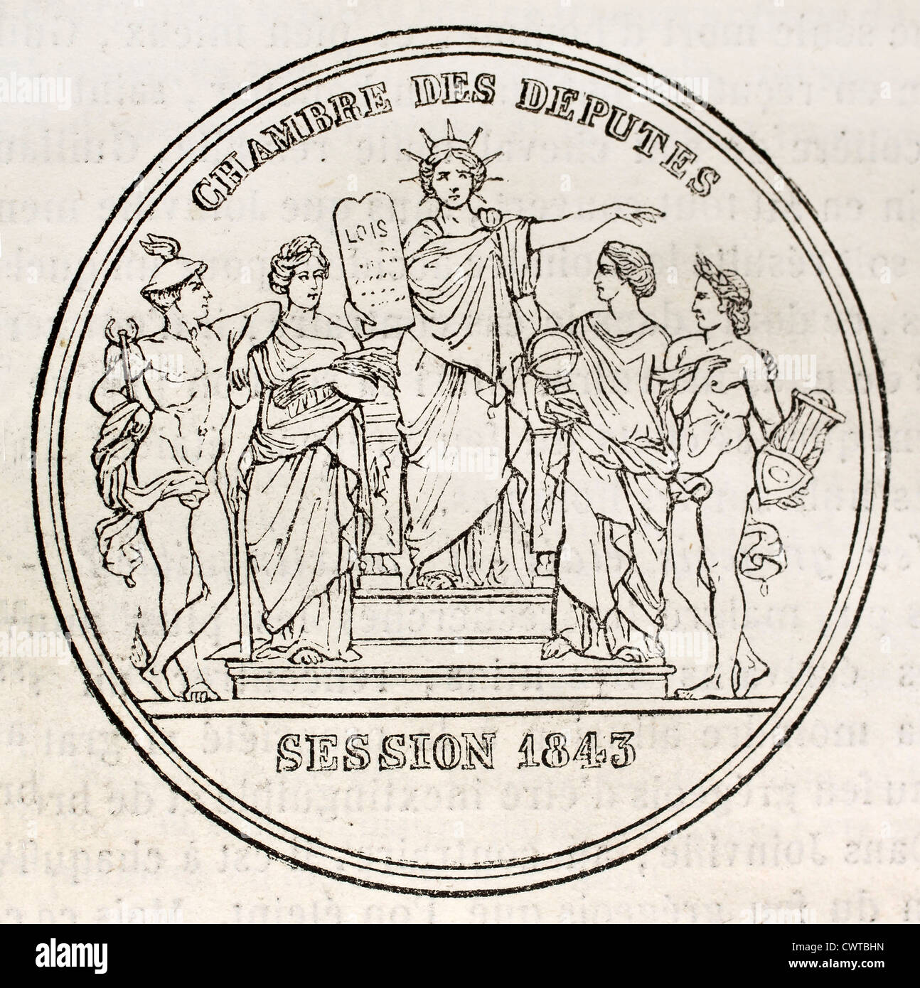 Französische Abgeordnetenkammer feiern Medaille Stockfoto