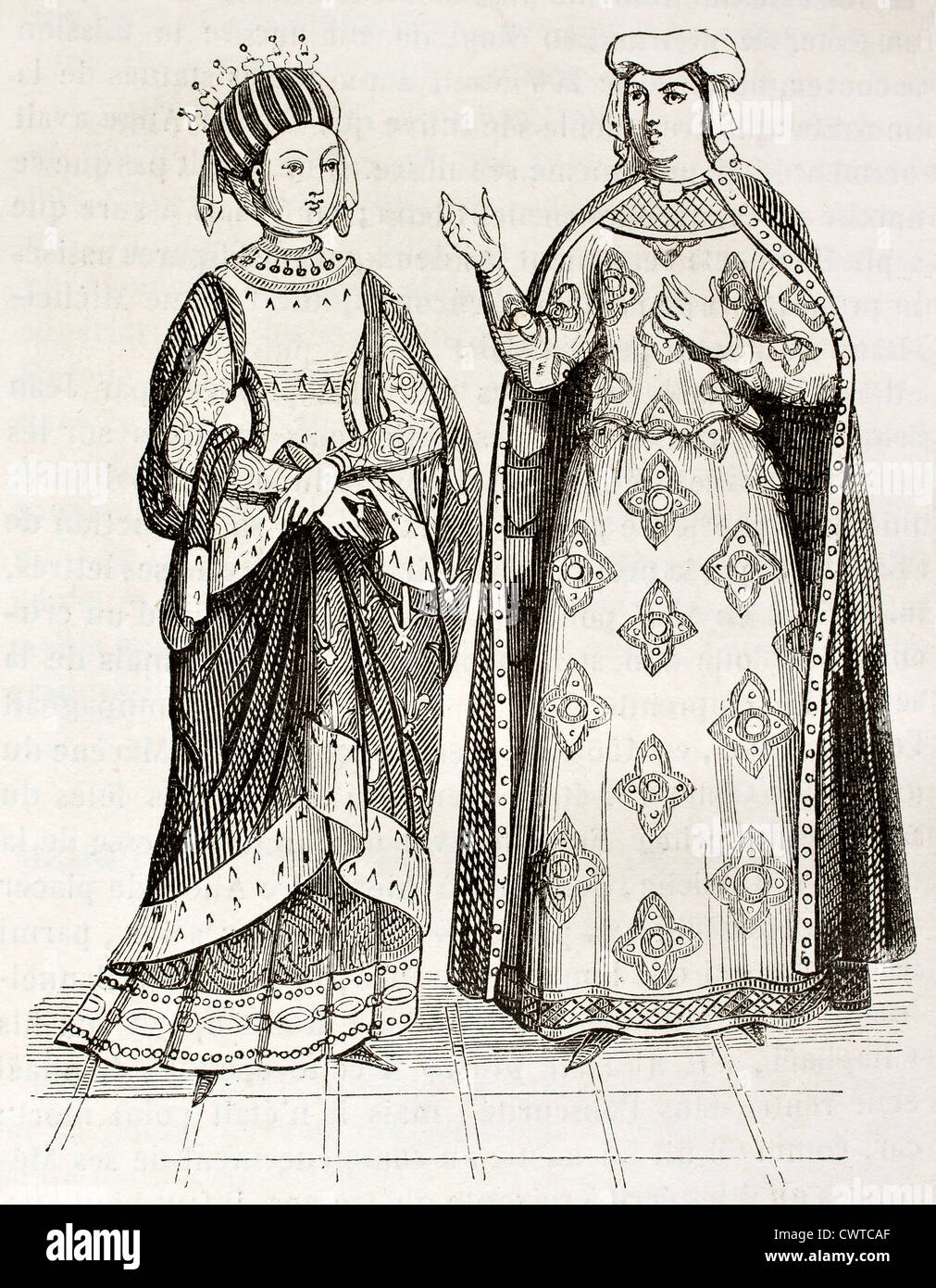 Blanche von Kastilien und Margarete von Provence Stockfoto