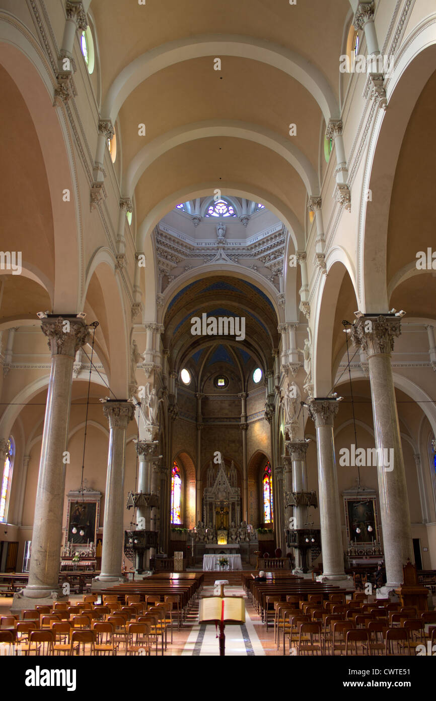Italien, Lombardei, Mailand, Santa Maria Delle Grazie al Naviglio Kirche innen Stockfoto