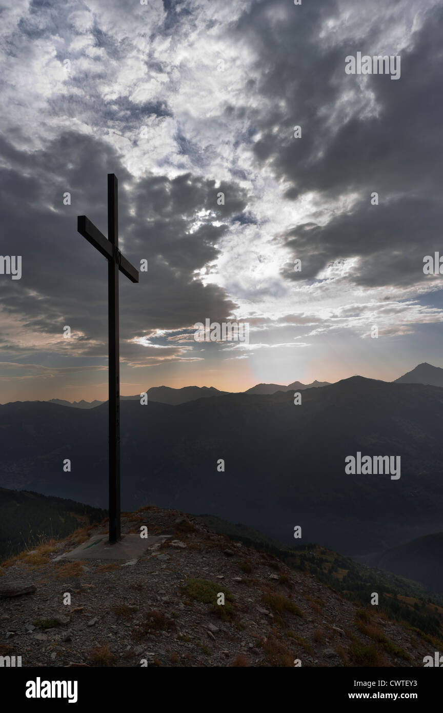 die St. Joseph cross, Susa-Tal, Piemont, Italien Stockfoto