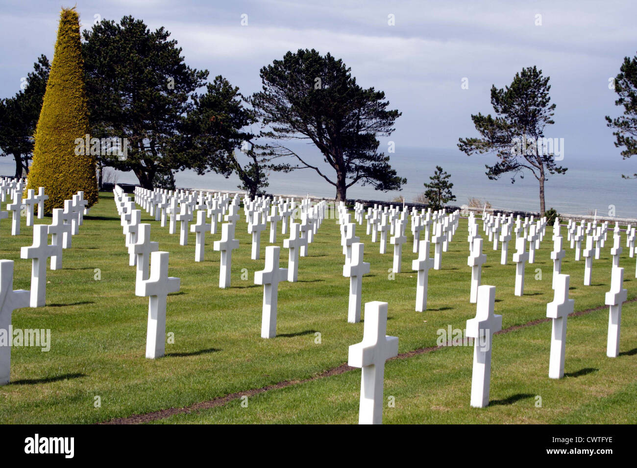 Amerikanischen Friedhof in der Normandie. Stockfoto