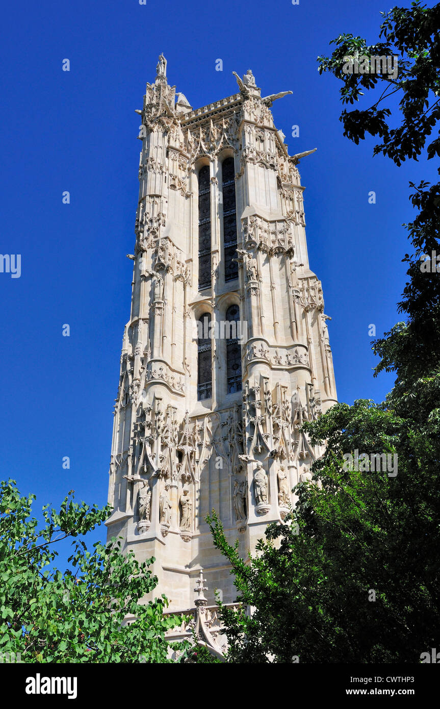 Paris, Frankreich. Tour SaintJacques (150822, Gothic) alle diese
